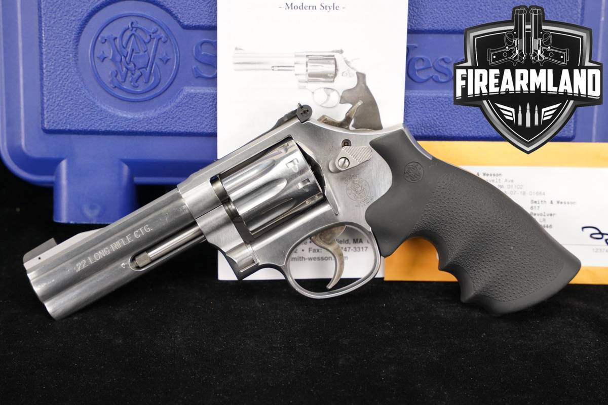 Smith & Wesson Model 617-6 S&W 22LR 4" Satin Stainless +ORIG CASE