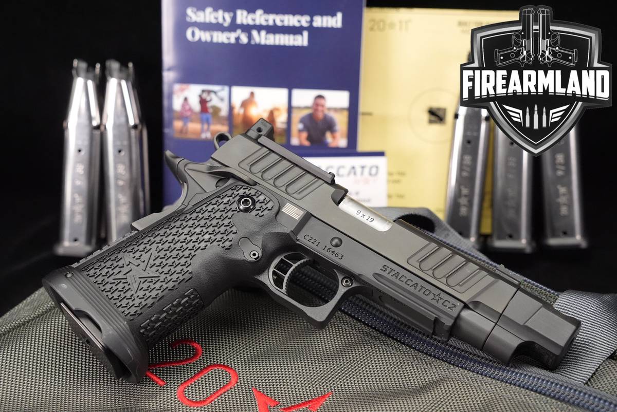 Staccato C2 ICE COMP 9mm Optics-Ready 4.5 STI 1911 2011 +6 MAGS & ORIG CASE