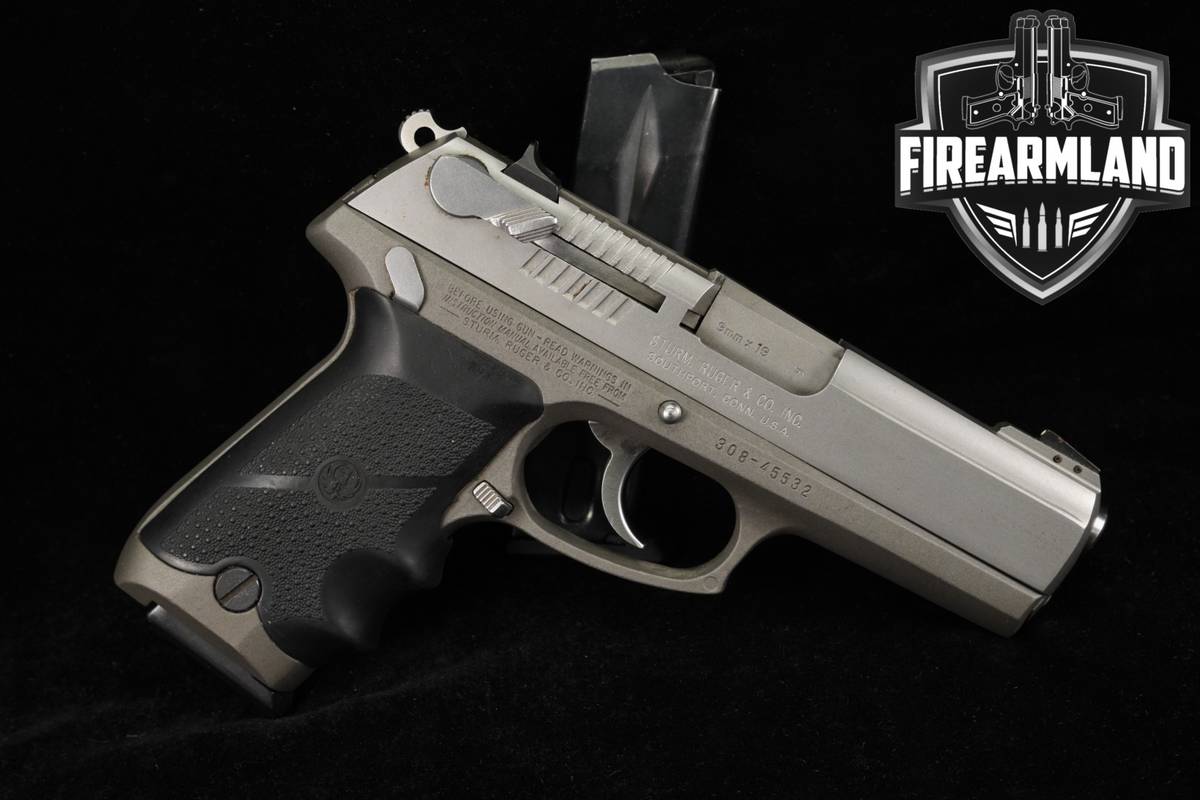 1995 Ruger P94 9mm 4.25" Two-Tone Stainless & Gray P 94 +2 MAGS