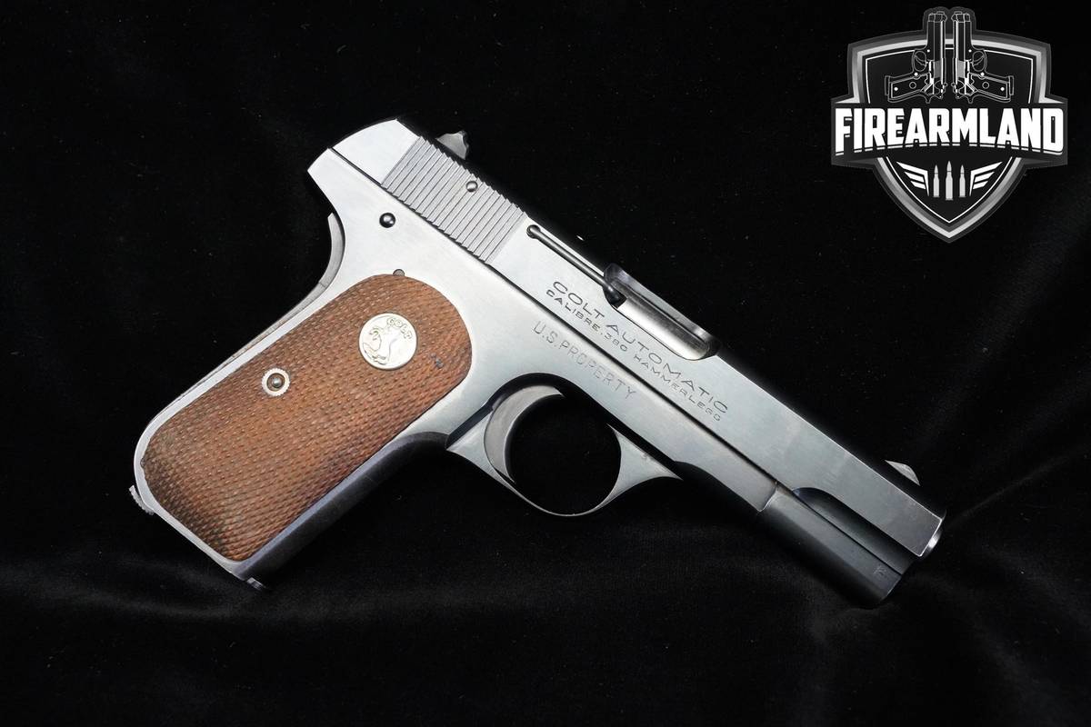 1943 Colt Model 1908 Pocket Hammerless 380 ACP 3.75" Blued Colt 1908 +3MAGS