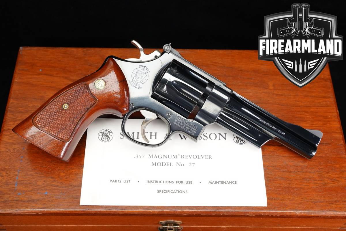 1979-1980 Smith & Wesson Model 27-2 S&W 357 Magnum 5" Blued +ORIG CASE