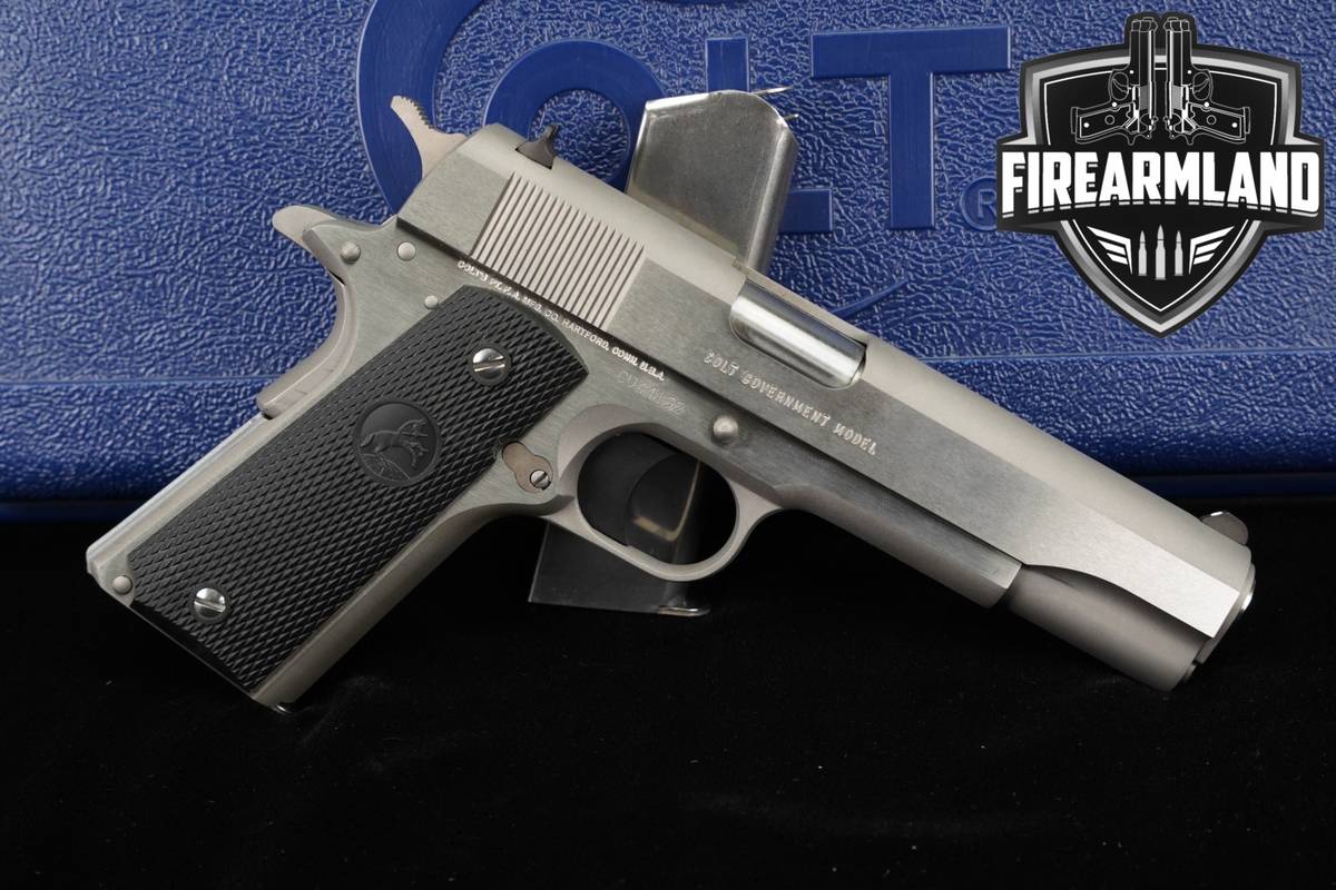 Colt Government Model Series 80 45 ACP 1911 5" Stainless +2 MAGS, ORIG CASE