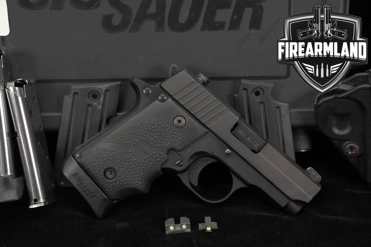 Sig Sauer P238 Nitron 380 ACP 2.7" Pistol +4 MAGS, ORIG CASE & HOLSTER