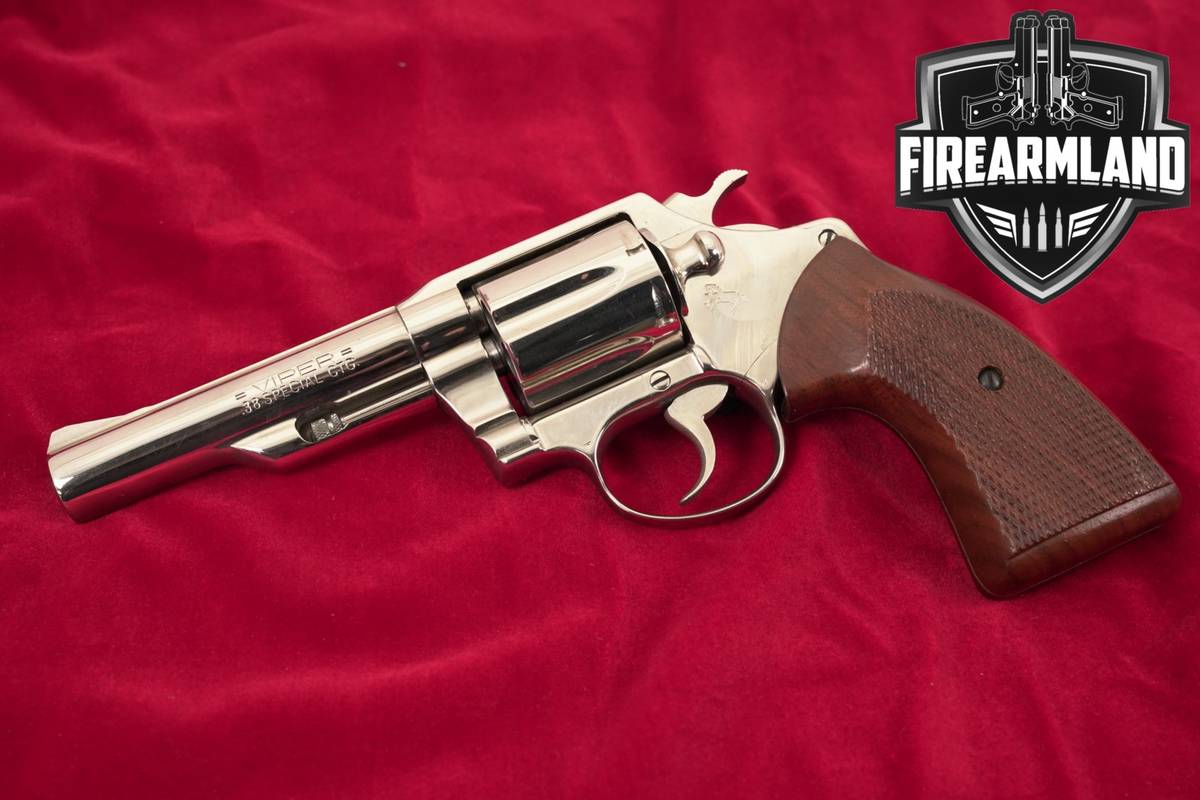 RARE 1978 Colt Viper 38 Special 4" Bright Nickel DA/SA Snake Gun