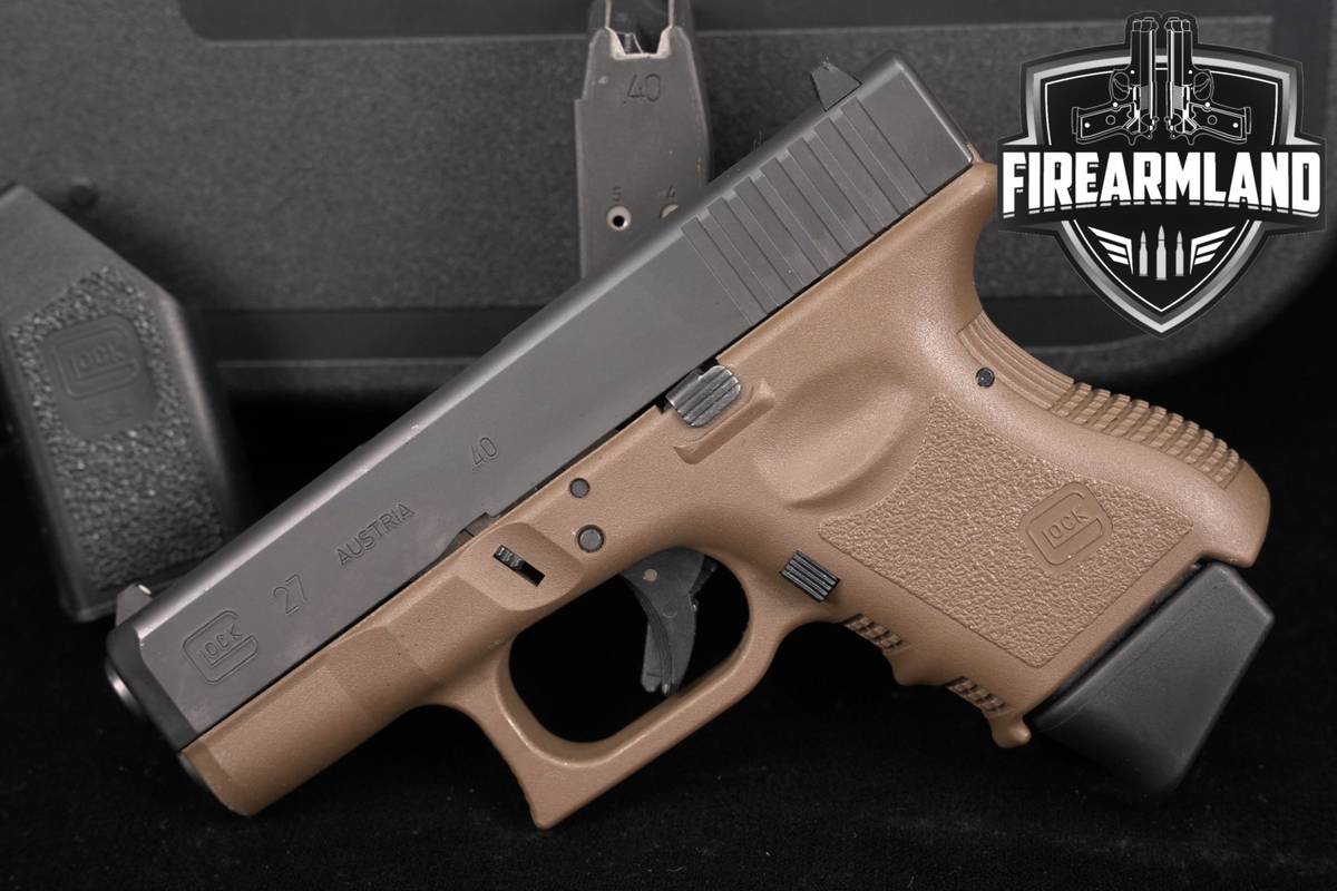Glock 27 Gen3 G27 Gen 3 40 S&W 3.43" Two-Tone FDE +2 MAGS & ORIG CASE