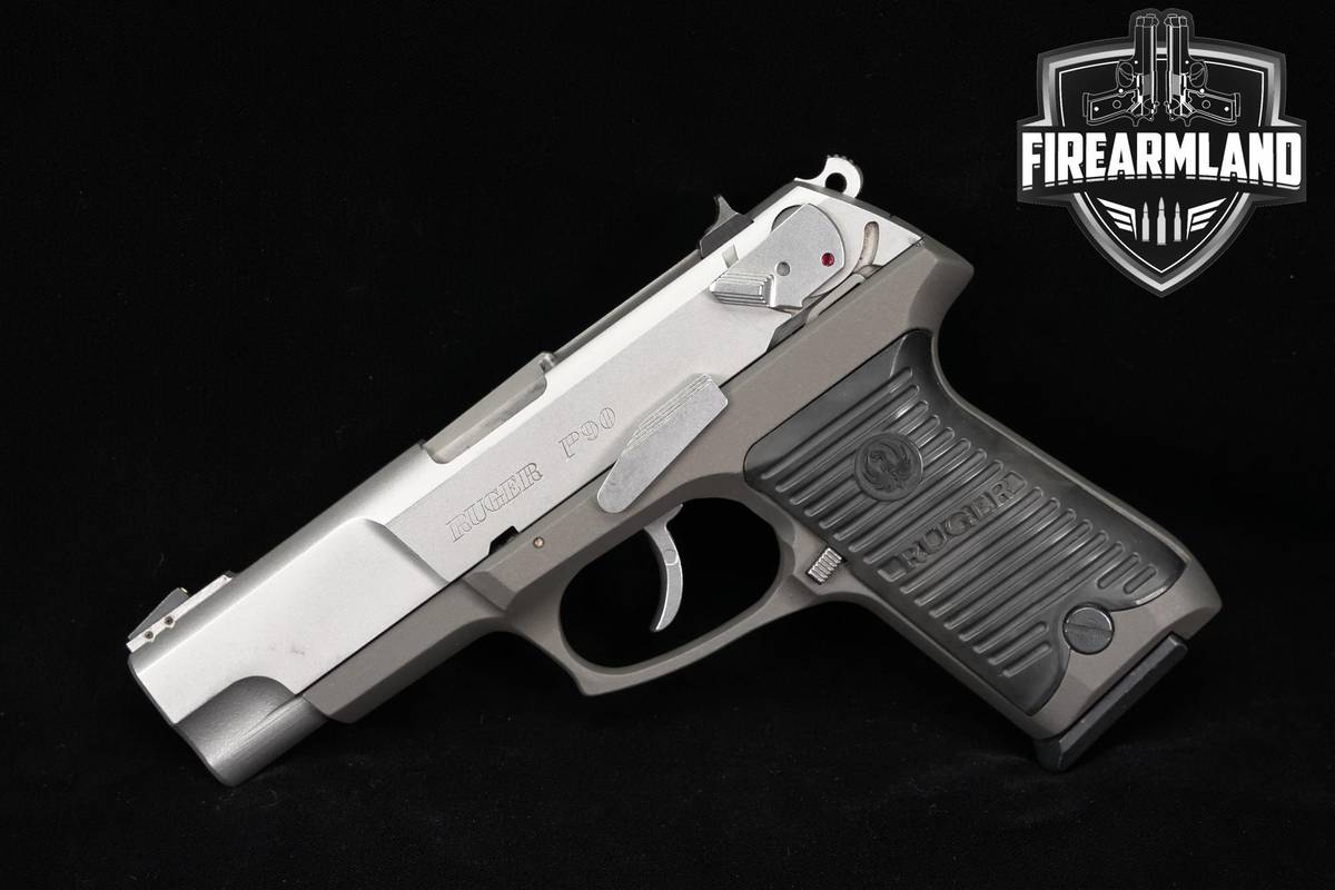 1995 Ruger P90 45 ACP 4.5" Two-Tone Stainless P-90 +ORIG CASE