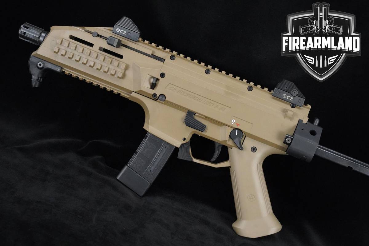 CZ Scorpion EVO 3 S1 Pistol 9mm 8" FDE CZ-Scorpion-EVO3 +2 MAGS & ORIG BOX