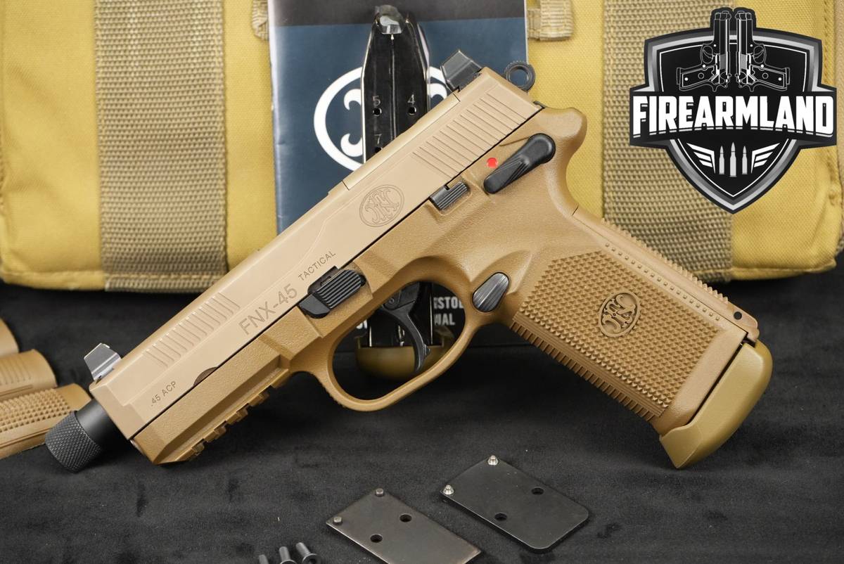 FN FNX-45 Tactical 45ACP Optics-Ready FDE FNX45 THREADED +2 MAGS & ORIG BOX