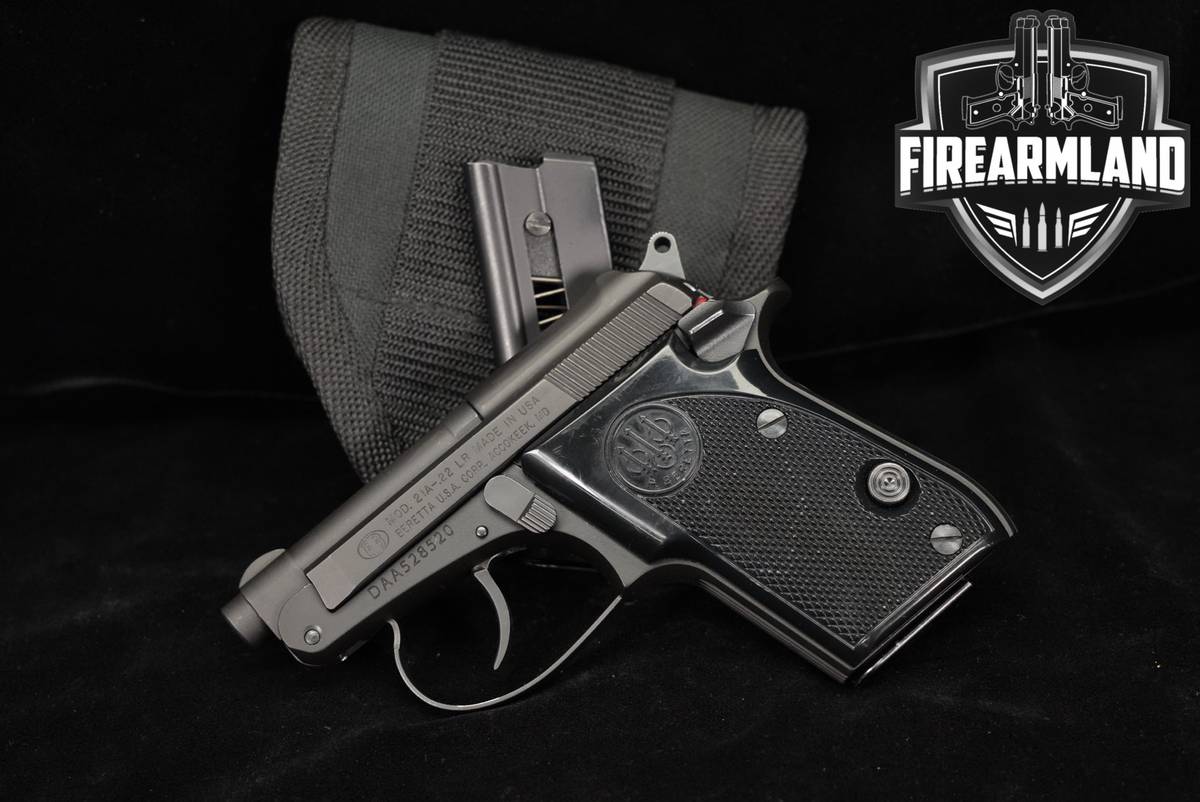 Beretta Mod 21A Bobcat 22LR 2.4" Blued DA/SA 21-A +2 MAGS, HOLSTER