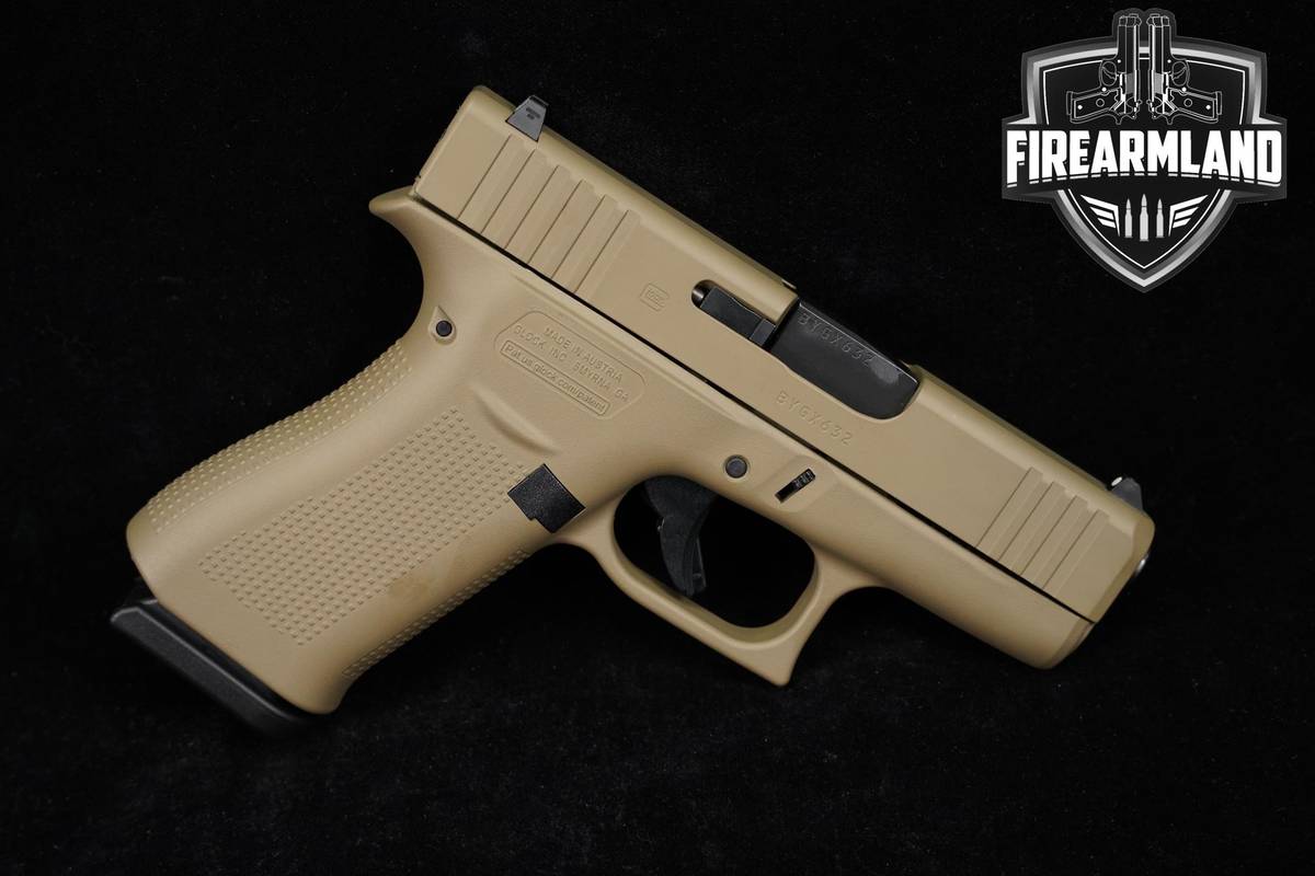 CCW! Glock 43X Slimline 9mm 3.41" Tan G43X +2 MAGS & ORIG CASE