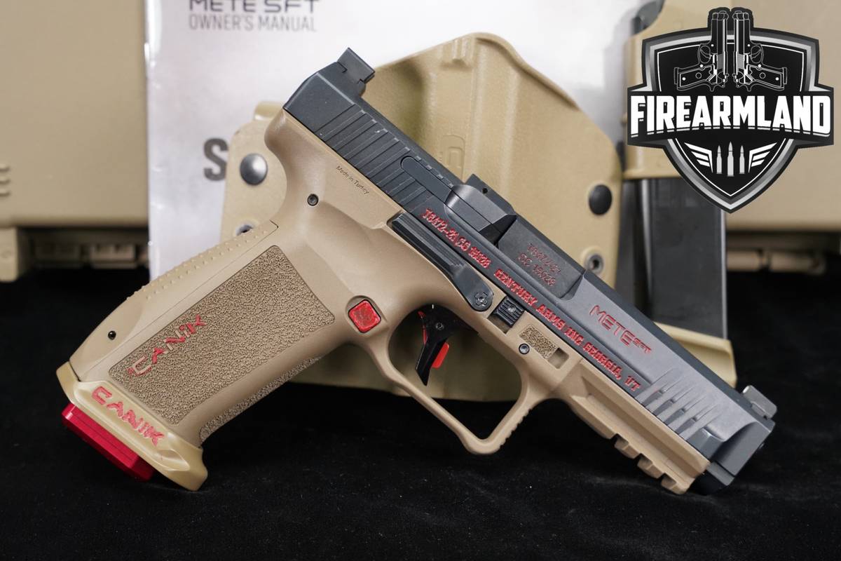 Canik METE SFT 9mm Optics-Ready 4.46 Two-Tone FDE +2 MAGS & HOLSTER
