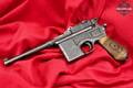 1916-1918 Mauser C96 Red 9; Prussian Contract; Neue Sicherung (NS); Weimar 1920 property marked 9mm Luger Black in Very Good Condition Image 2