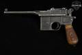 1916-1918 Mauser C96 Red 9; Prussian Contract; Neue Sicherung (NS); Weimar 1920 property marked 9mm Luger Black in Very Good Condition Image 5