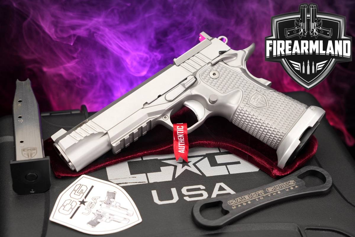 DESIRED Cabot Guns INSURRECTION 9mm 1911 5" Silver 2011 +2 MAGS & ORIG CASE