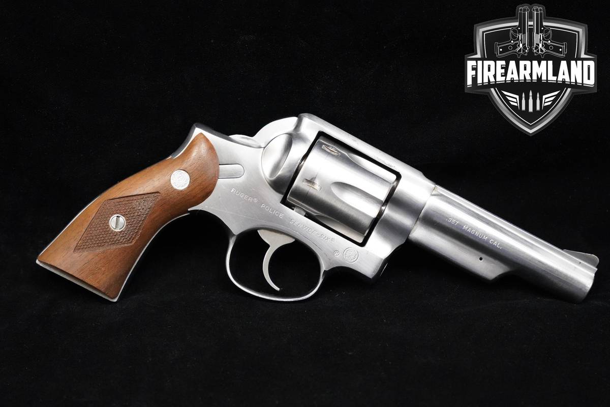 Sturm Ruger Police Service Six 357 Magnum 4" Stainless Ruger Service-Six