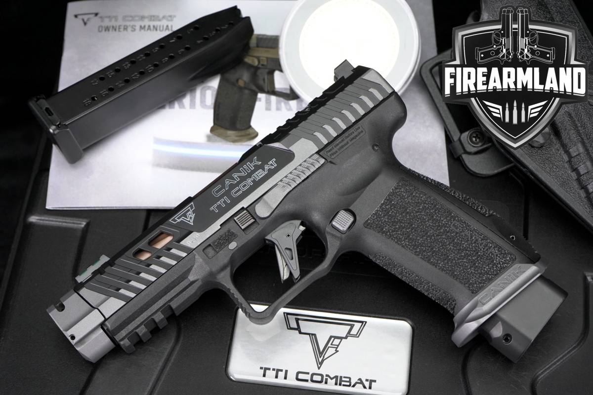 Canik TTI Combat 9mm 4.74 Quick Attach COMP +2 MAGS, ORIG CASE & HOLSTER