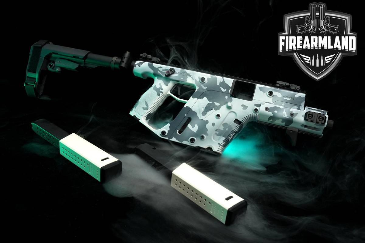 KRISS Vector SDP Enhanced 9mm 6.5" White/Gray Camo Defense Pistol +3 MAGS