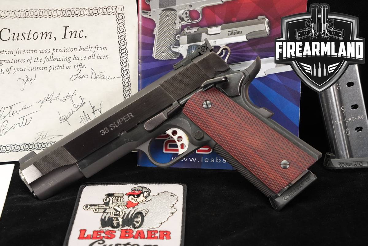 COLLECTOR Les Baer Custom Premier II 38 Super 1911 5" Blued +2 MAGS, COA