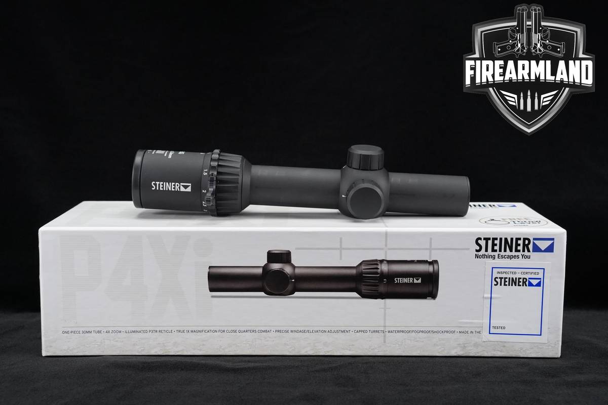 LIKE-NEW Steiner Optics P4Xi 1-4x24 Illuminated P3TR Reticle