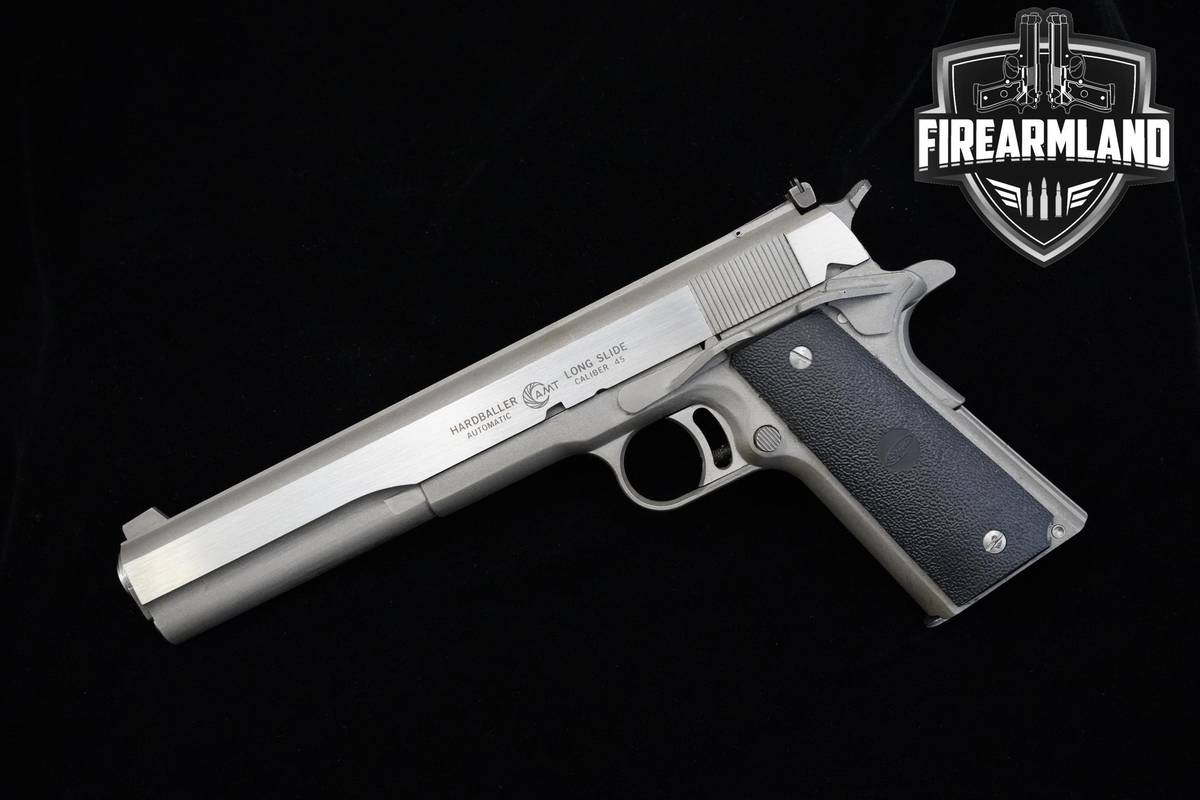 RARE 1980's AMT Hardballer Automatic Long Slide 45 ACP 7" Stainless AMT