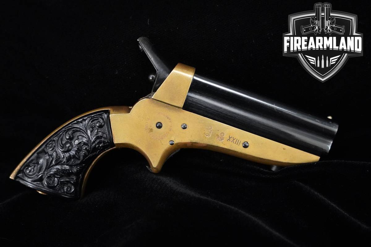 1967 A Uberti New Derringer Pepperbox SHARPS 1A Replica 22 Short 2.5" Brass