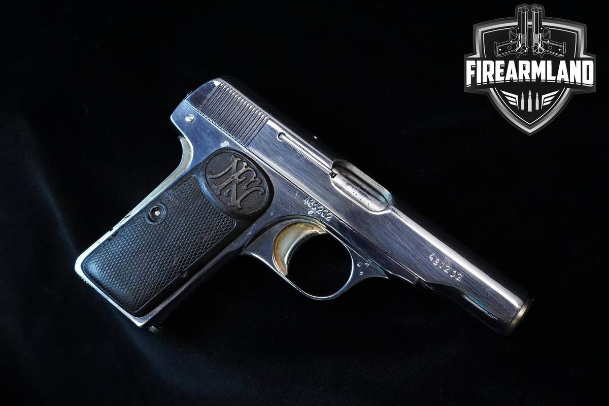 FN Model 1910 32 Auto (765 Browning) 3.5" Nickel Plated FN 1910