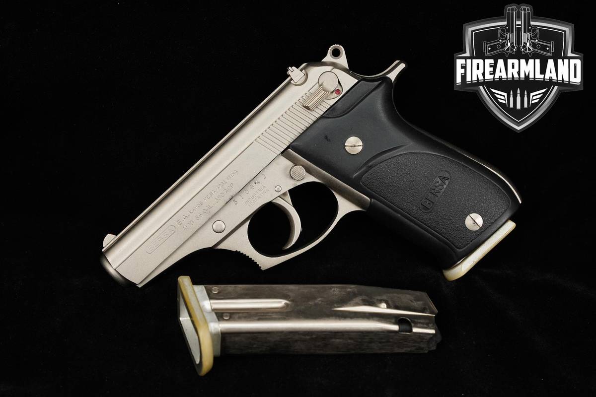 1980'S Bersa Model 86 380 ACP 3.5" Nickel M86 Conceal Carry Pistol +2 MAGS