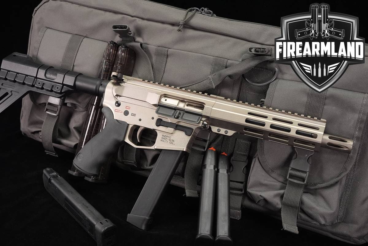 WMD Guns WMDPCC 9mm AR-9 AR9 7.5" Silver PCC +6 MAGS, CASE