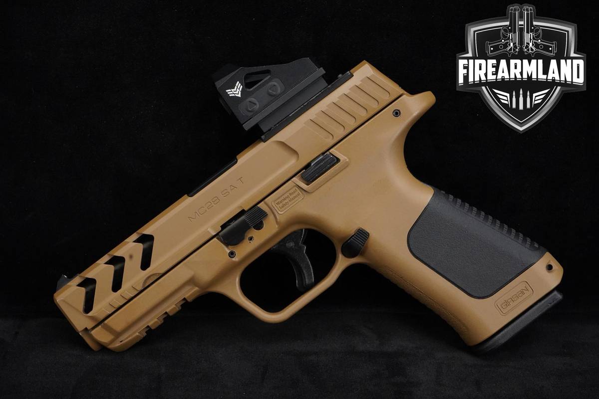 DISCONTINUED Girsan MC28 SA TV 9mm 4.25" FDE +3 MAGS, ORIG CASE & OPTIC
