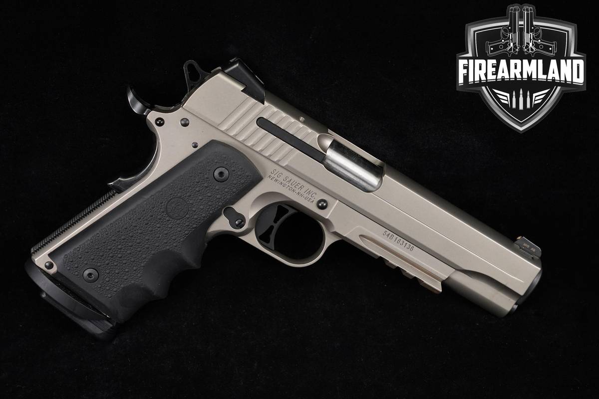 2017 Sig Sauer 1911 Nickel Rail Full-Size 45 ACP 5" +2 MAGS & ORIG CASE