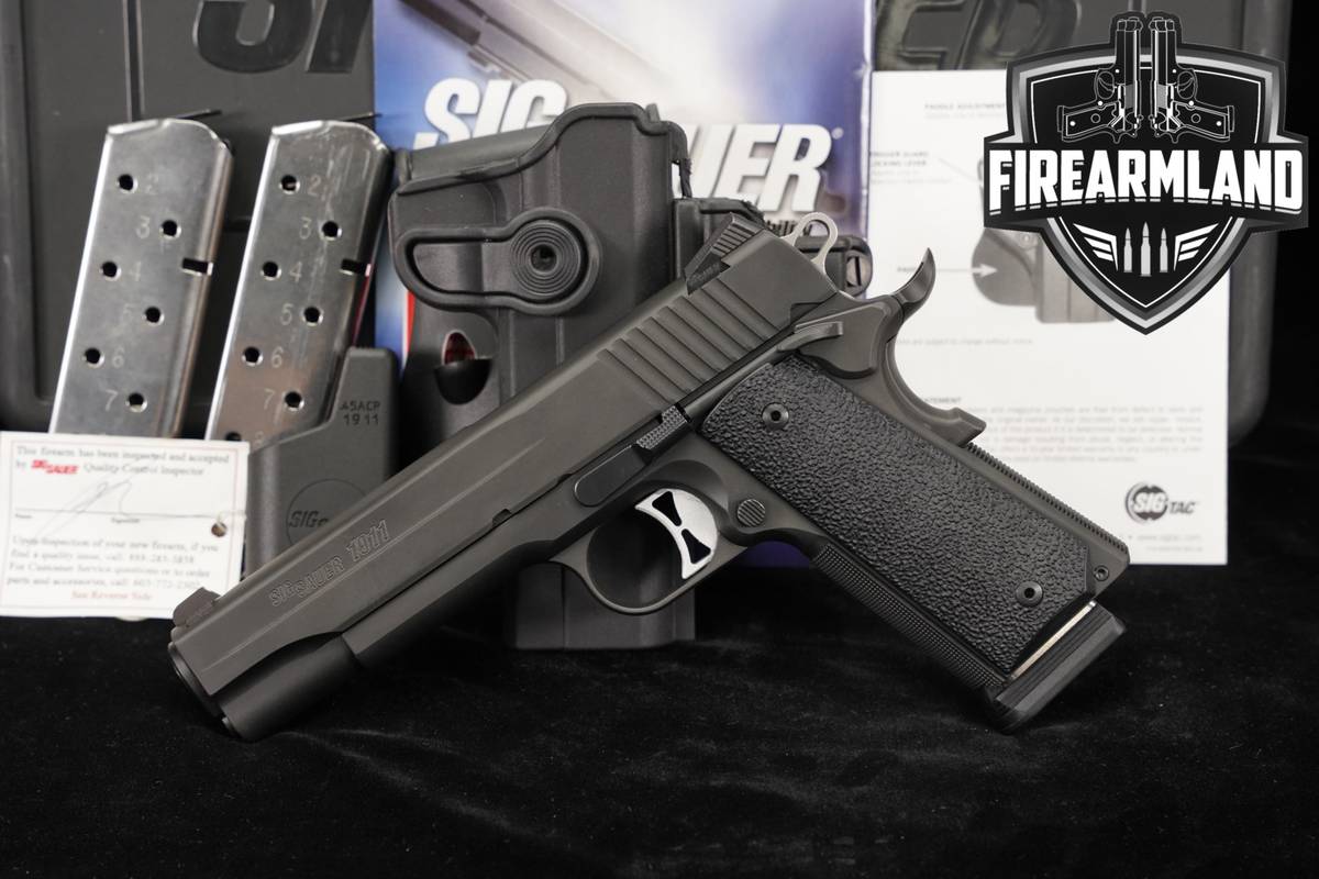 Sig Sauer 1911 TacPac 45 ACP 5" +3 MAGS, ORIG CASE & HOLSTER