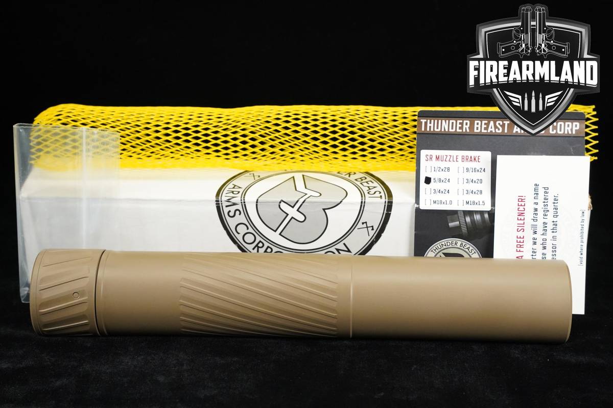Thunder Beast Arms Corp 338 ULTRA SR 10.4" FDE Suppressor +ORIG BOX
