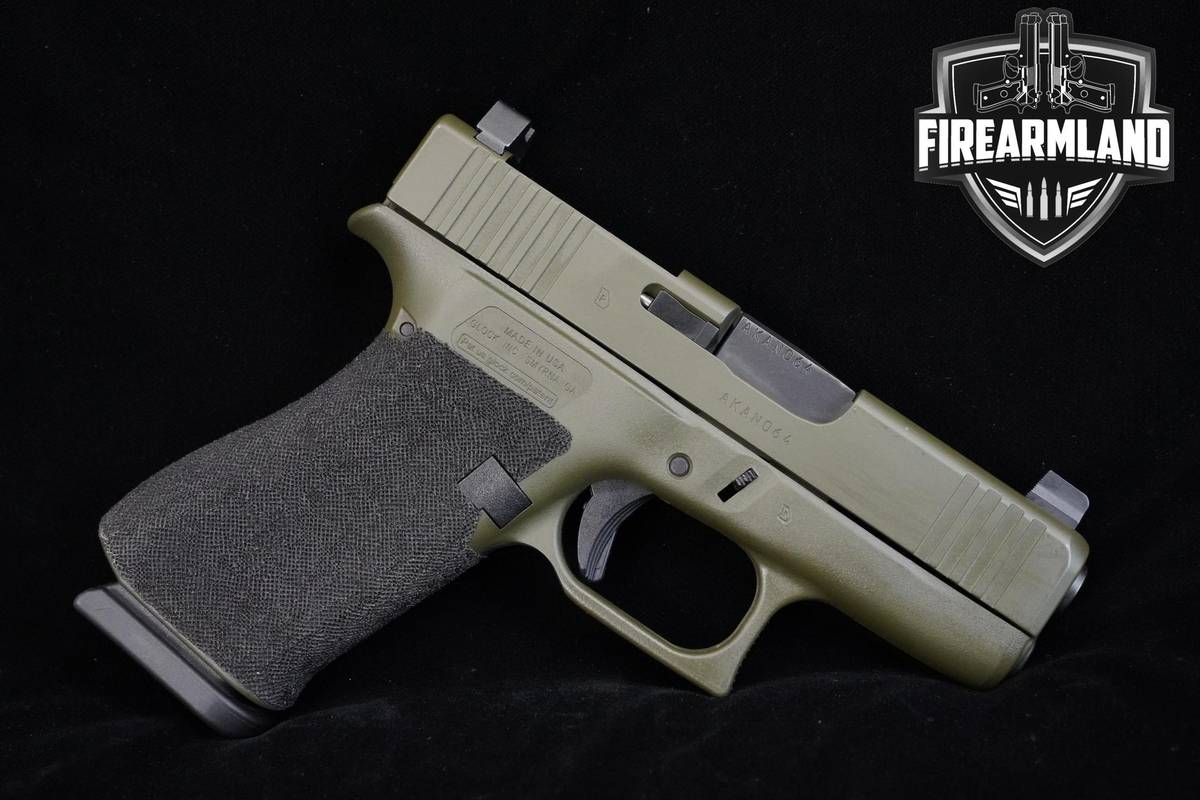Glock 43X 9mm OD Green Glock G43X +2 MAGS, ORIG CASE & HOLSTER