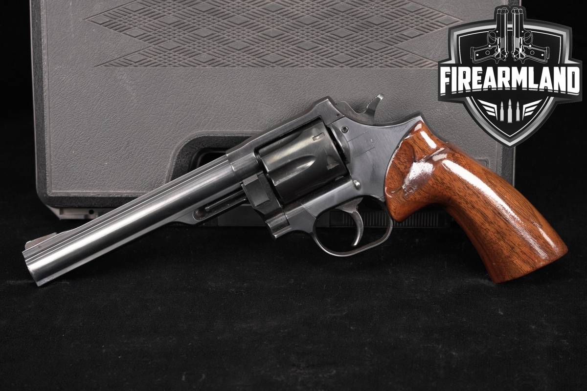 Dan Wesson Model 15 Early Porkchop Shroud 357 Magnum 6" Blued +ORIG CASE