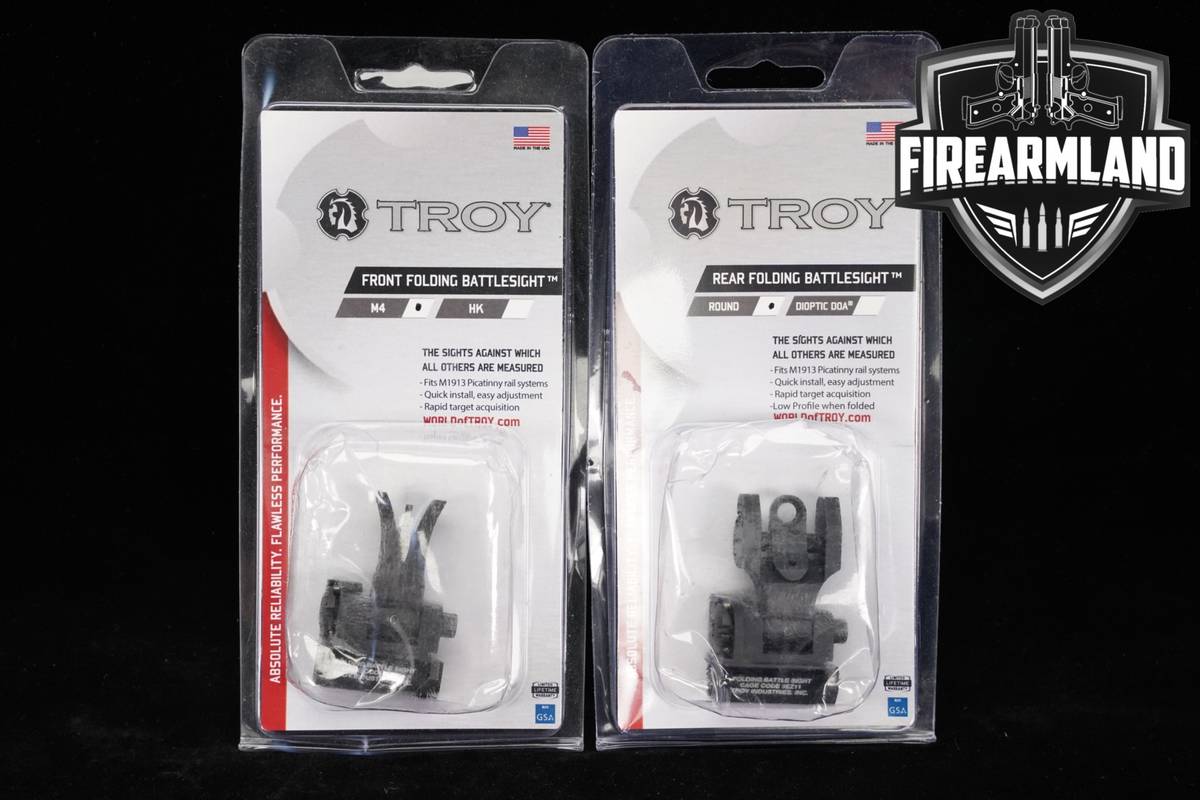 Troy Industries Folding Battle Sights With M4 Style Front Sight FBS