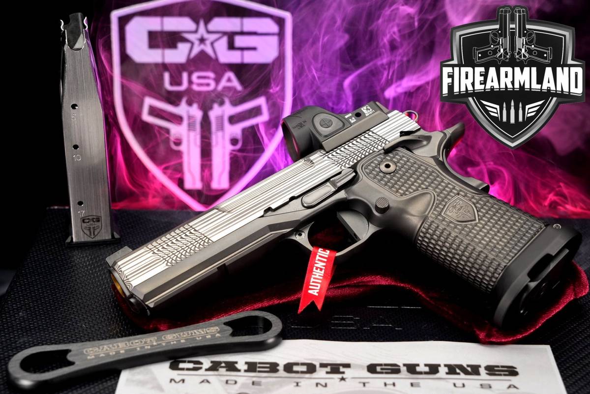 Cabot Guns Apocalypse Max 9mm 1911 2011 +2 MAGS, ORIG CASE, TRIJICON OPTICS