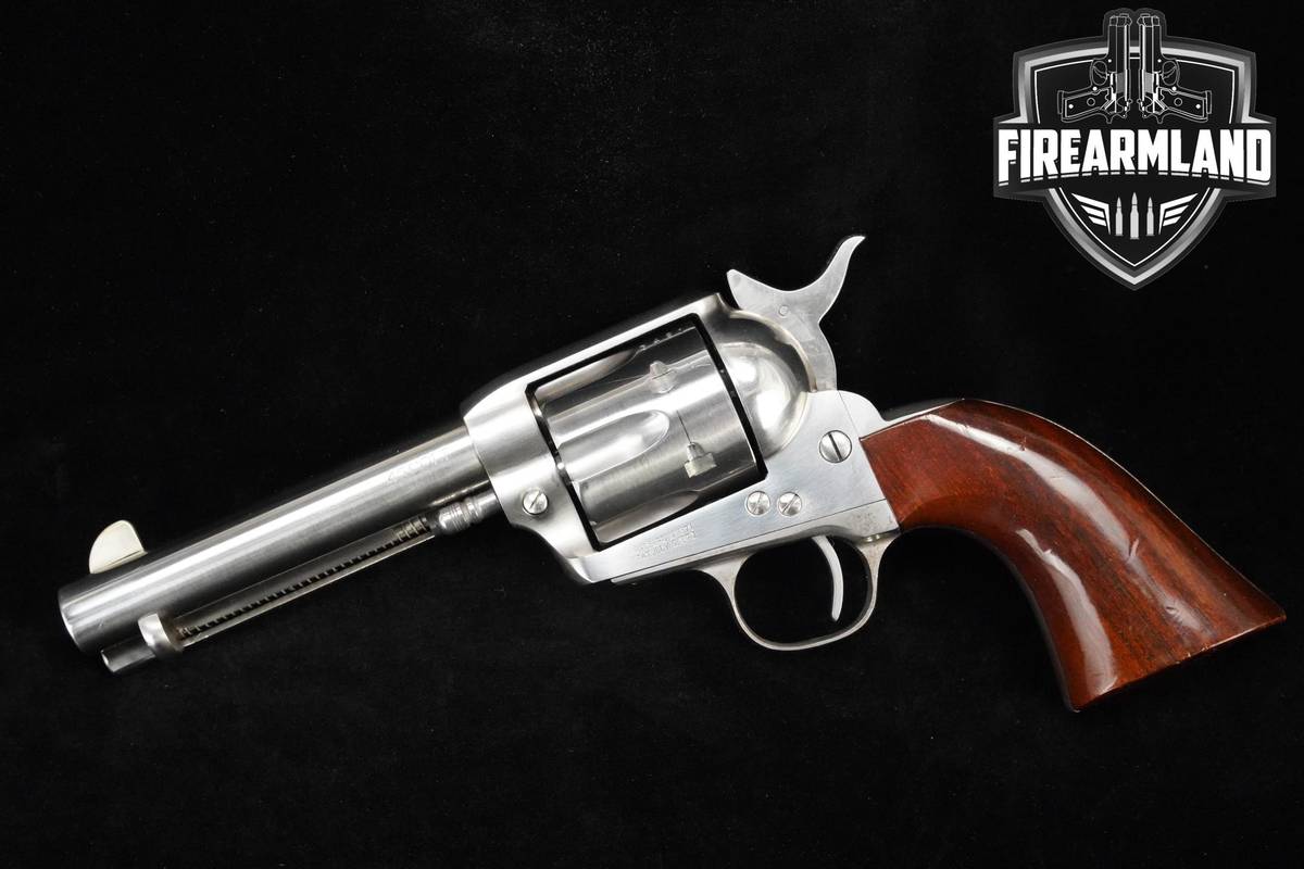 A Uberti M1873 SAA Cattleman 45 Colt 4.75" Polished Nickel Uberti-M1873 SAA
