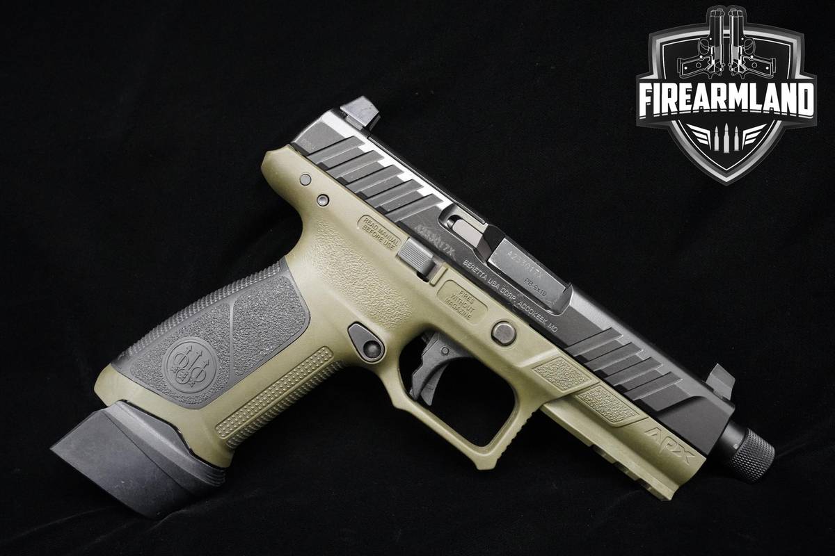 Beretta APX A1 Tactical Full Size 9mm 4.8" OD Green Beretta 3MAGS & HOLSTER