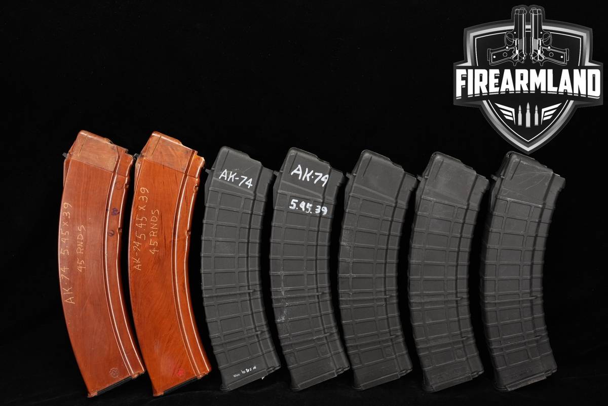 SEVEN (7) Extended AK-74 40/45 Round Magazines AK74 Mags