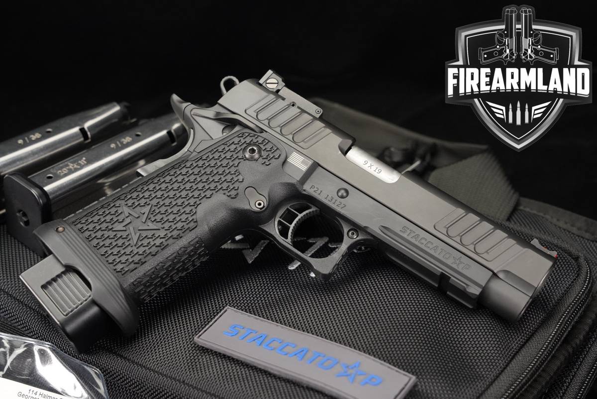 DESIRED Staccato P 9mm Optic-Ready 4.45" STI 1911 2011 +3 MAGS & ORIG CASE