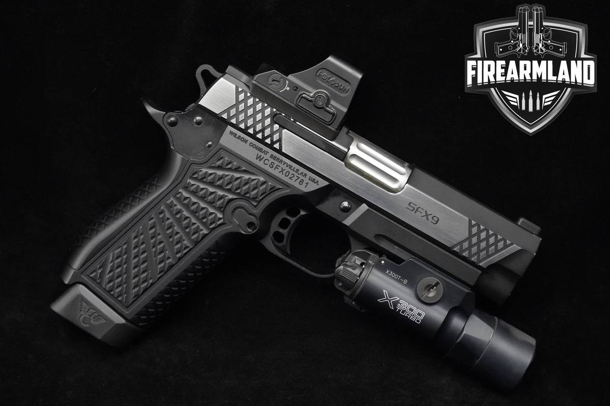Wilson Combat WC SFX9 9mm 1911 4" Wilson-Combat +3MAGS, CASE, OPTIC & LIGHT