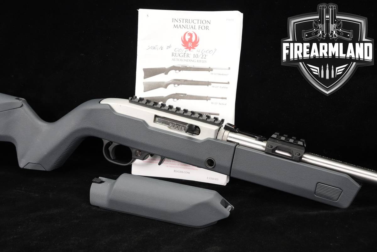 Ruger 10/22 Takedown 22LR 16.25" Stainless & Gray 10 22 1022 THREADED