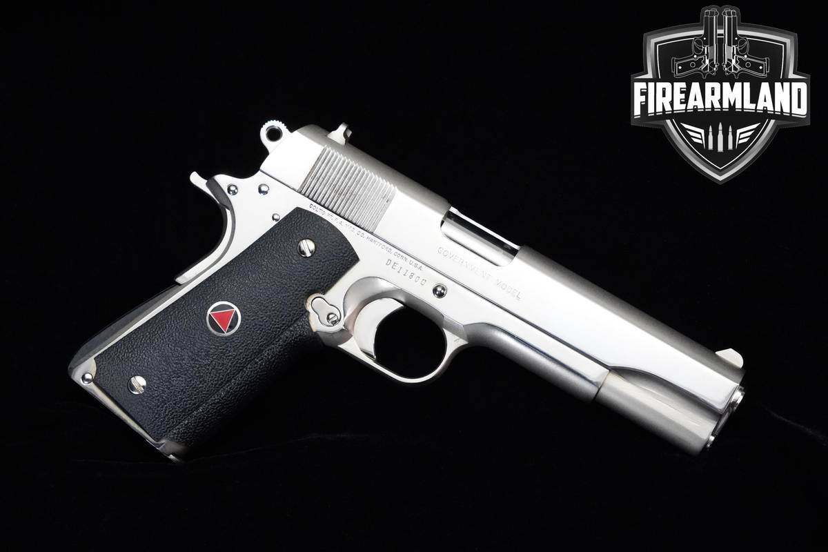 1987 Colt Government Model Delta Elite 10mm 1911 5" Nickel Plated Colt