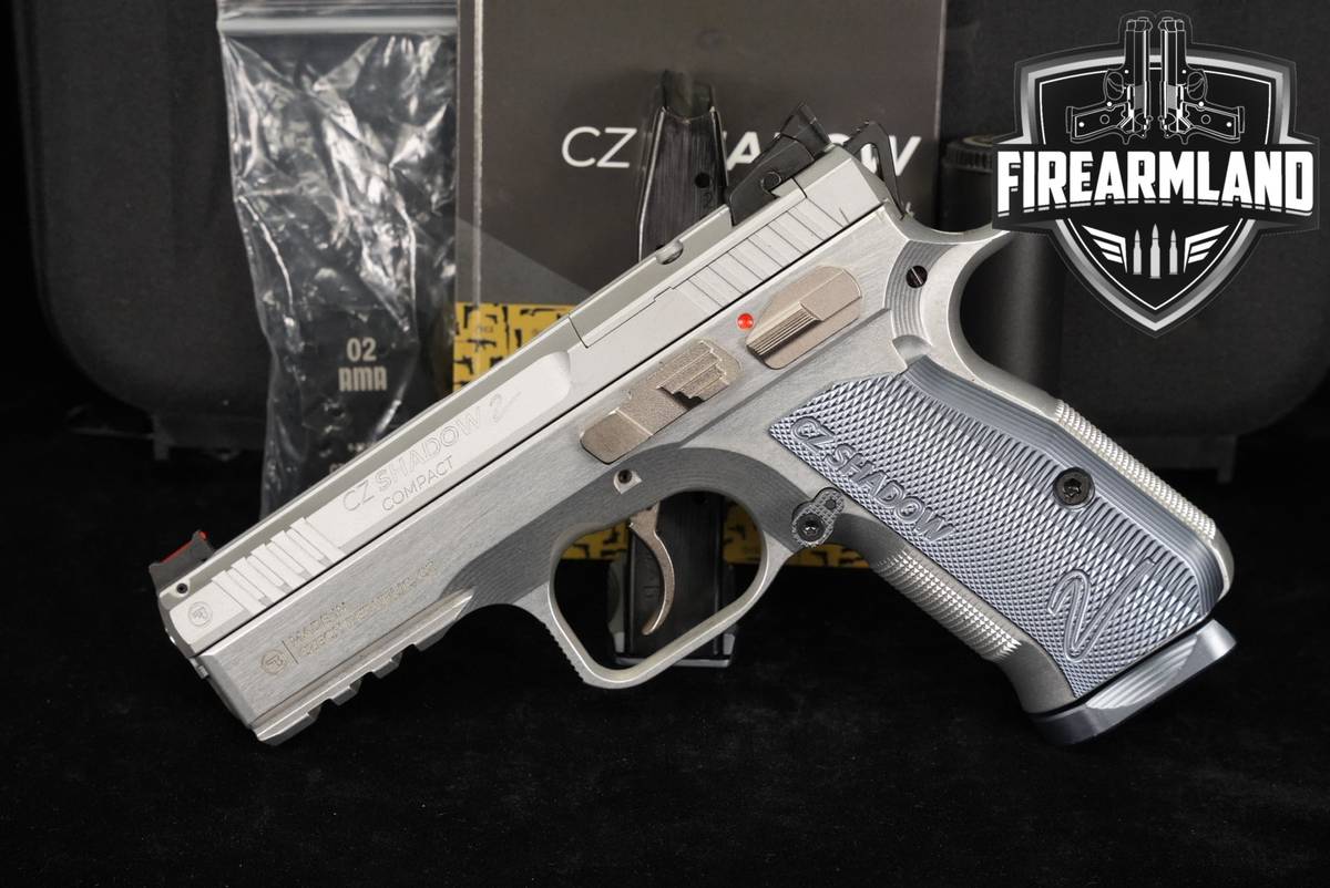 CZ Shadow 2 Compact 9mm 4 INDUSTRIAL SILVER Shadow2 +TWO MAGS & ORIG CASE