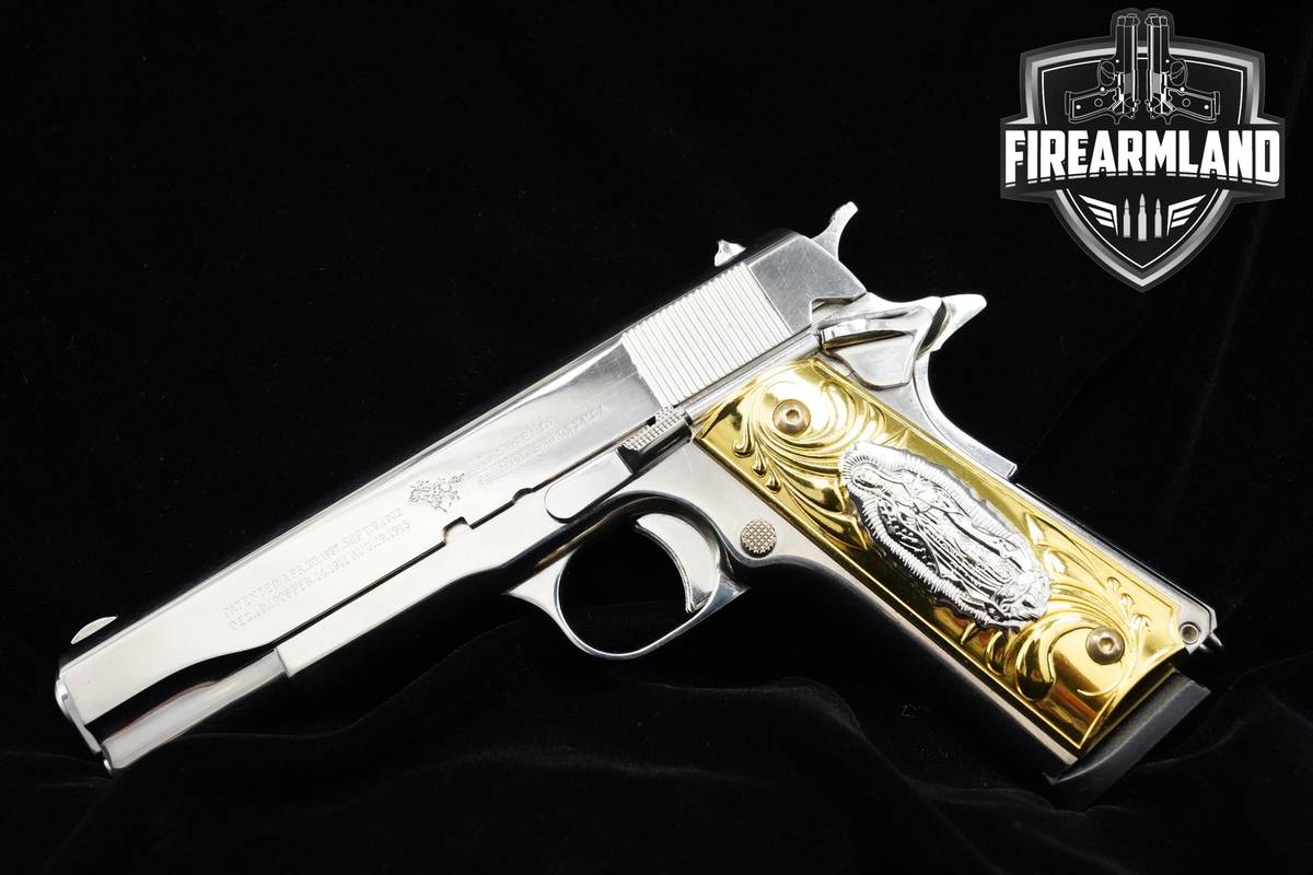 BLESSED! Cimarron M1911-A1FS Nickel-Plated 45 ACP 5" 1911-A1 +ORIG CASE