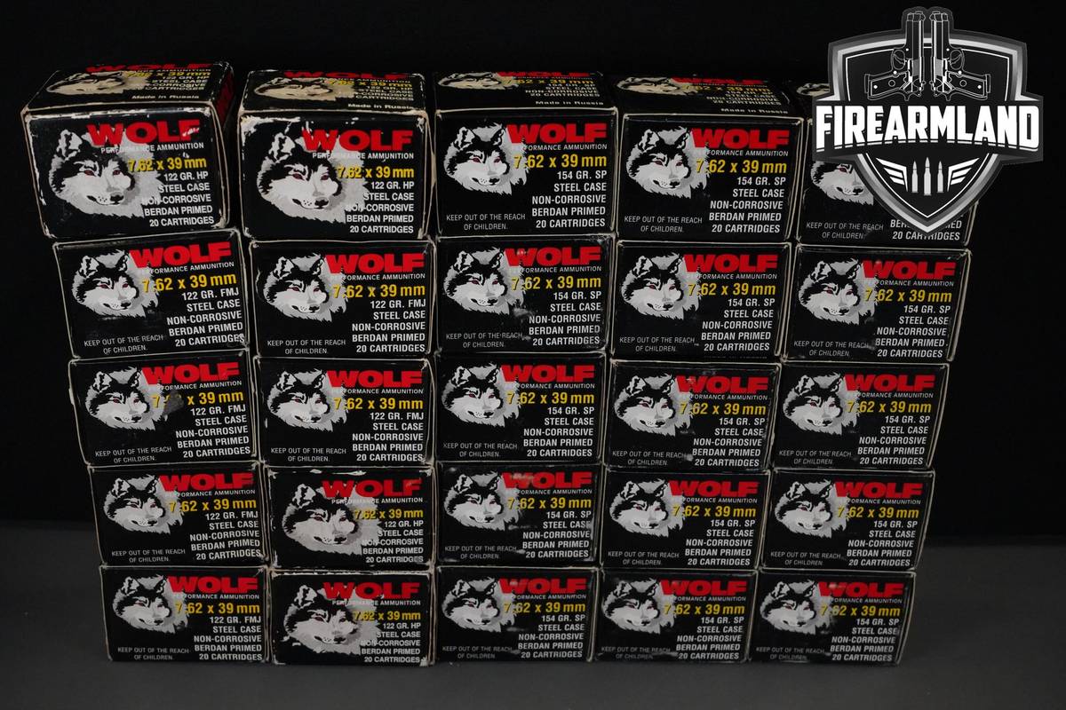 7.62x39 Ammo 7.62x39 Ammunition 500 ROUNDS
