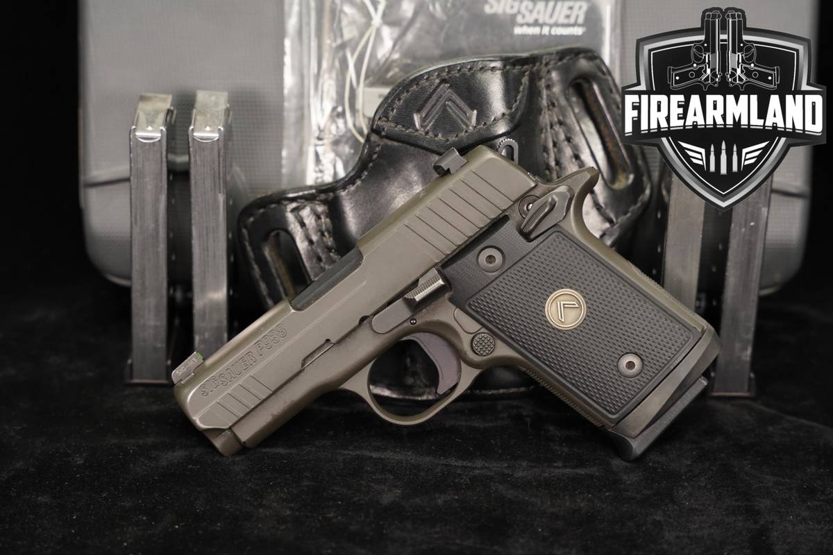Sig Sauer P938 Legion 9mm 3" Gray P-938 +5 MAGS, ORIG CASE & HOLSTER