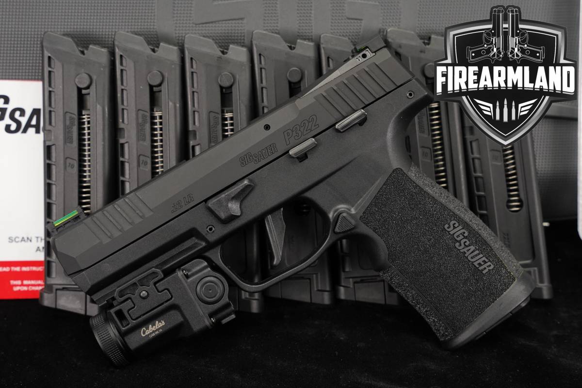 Sig Sauer P322 22LR 4" P-322 +8 MAGS, ORIG BOX, CABELA'S LIGHT