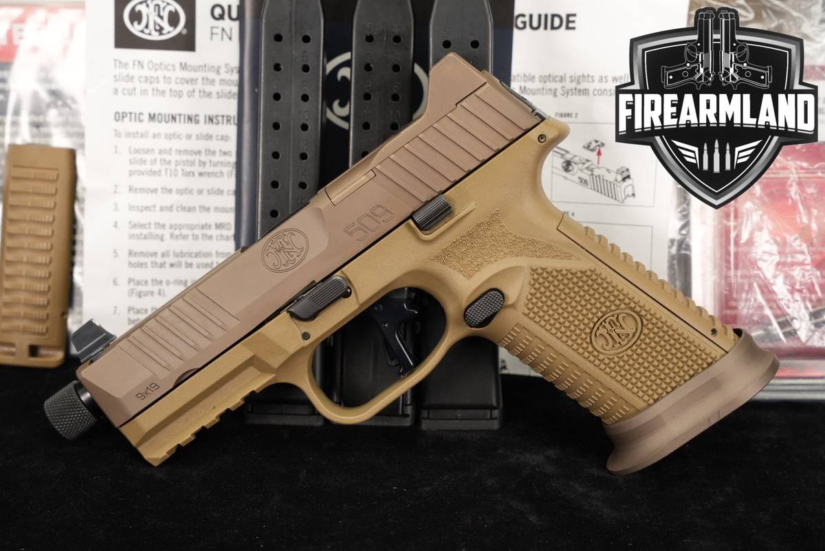 FN 509 Tactical 9mm Optics-Ready 4.5 FDE FN509 +4 MAGS & ORIG CASE