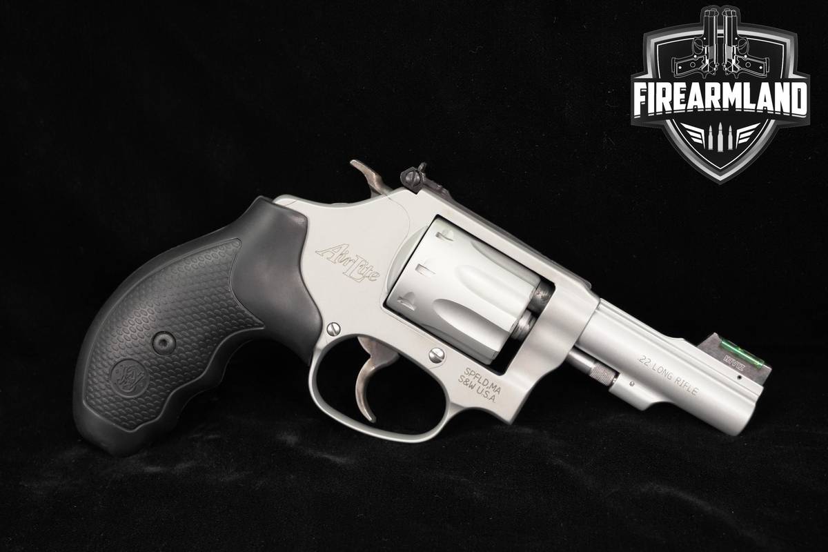 8-SHOT Smith & Wesson S&W Model 317-3 AirLite 22LR Satin Silver Revolver